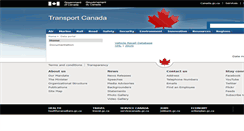 Desktop Screenshot of data.tc.gc.ca